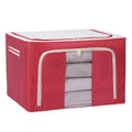 Folding Cotton Large Capacity Clothing Organizer Thick Steel Frame Storage Box  Clothes Organiser Collapsible Storage Box