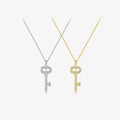 FUAMAY Wholesale Fashion Link Chain Sterling Silver Jewelry 18K Gold Plated Rhodium Plated Key Locket Necklace Gift