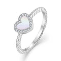 QX 5*6*1MM Heart Shell Conch Custom Luxury Fashion Fine Jewelry 925 Silver Zircon Rings for Women Valentine's  Day Gift