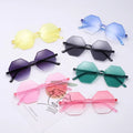 DOISYER Wholesale Children Sun Glasses Accessories Girls Candy Color Plastic Rimless Kids Sunglasses