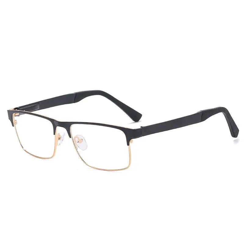 20266 Best Selling Men's Metal Square Frame Glasses Retro Fashion Anti Blue Light Optical Glasses