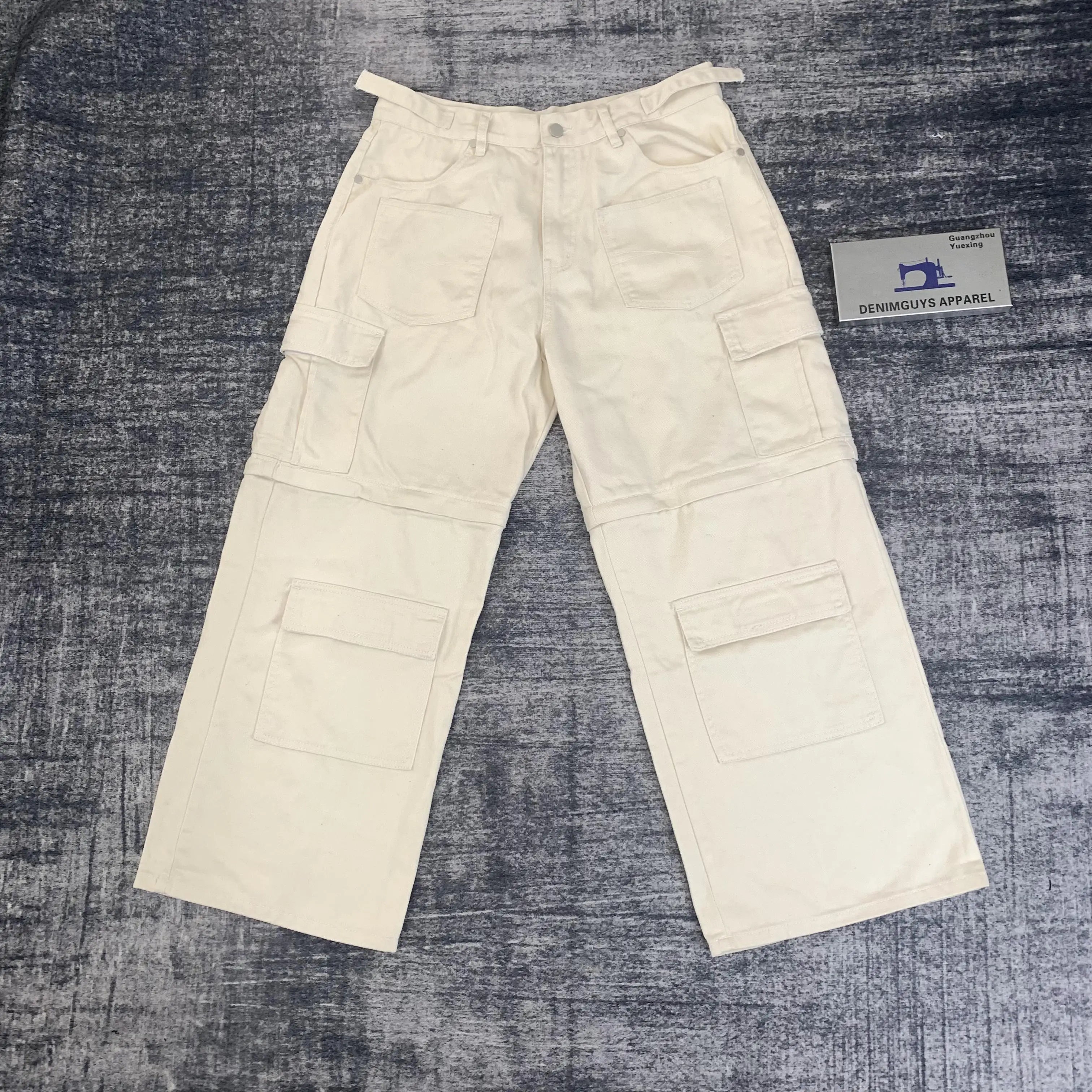 DENIMGUYS Custom Detachable Zip-Off Pants Multi Pockets Men Outdoor Baggy Cargo Trousers Pants