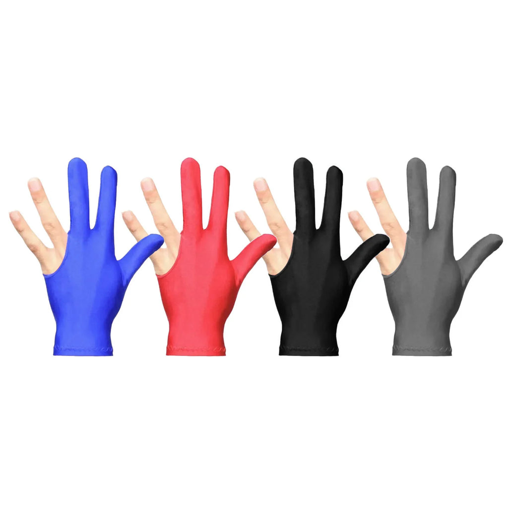 Factory Sell Multi Colors 3 Closed Finger Billiard Pool Snooker Games Gloves Billiard Accessory