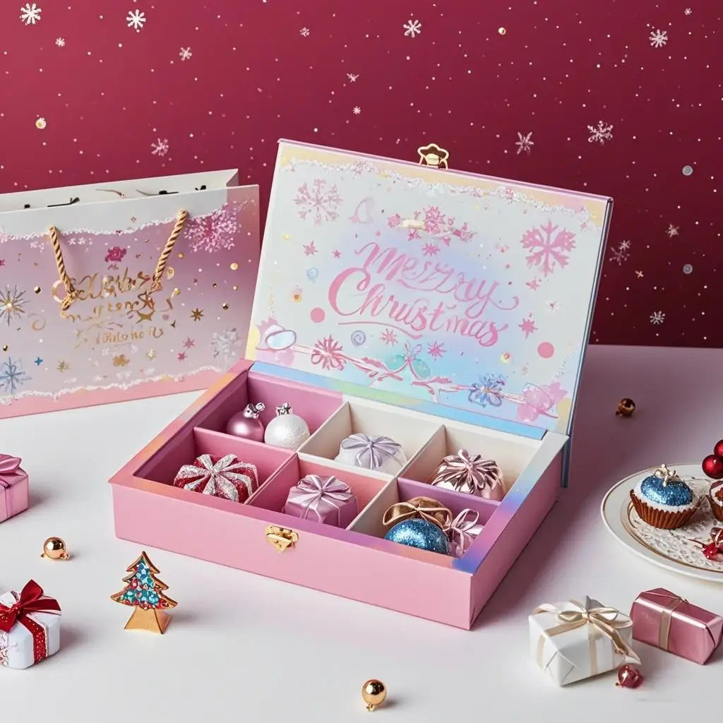 Custom Design Nesting Decorative Packaging Paper Cardboard Boxes Embossing Sponge Lining Recyclable Cosmetic Gift Boxes for