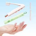 Travel Foldable Toothbrush Effectively Improve Oral Hyginene With Soft Bristles Wide Head Soft Bristle Cleaning Toothbrush