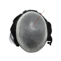 Human Hair Replacement System for Men: Durable Thin Skin Toupee with Durable Single Knotted Thin Design 0.1mm 0.06mm 0.08mm
