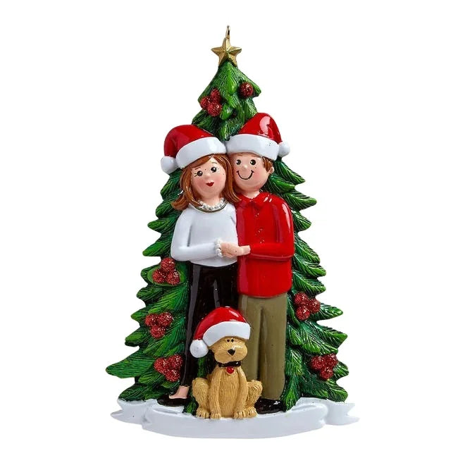 2023 Couple Resin Folk Art Love Personalized Custom Home Decor Hanging Tree Ornament Souvenir