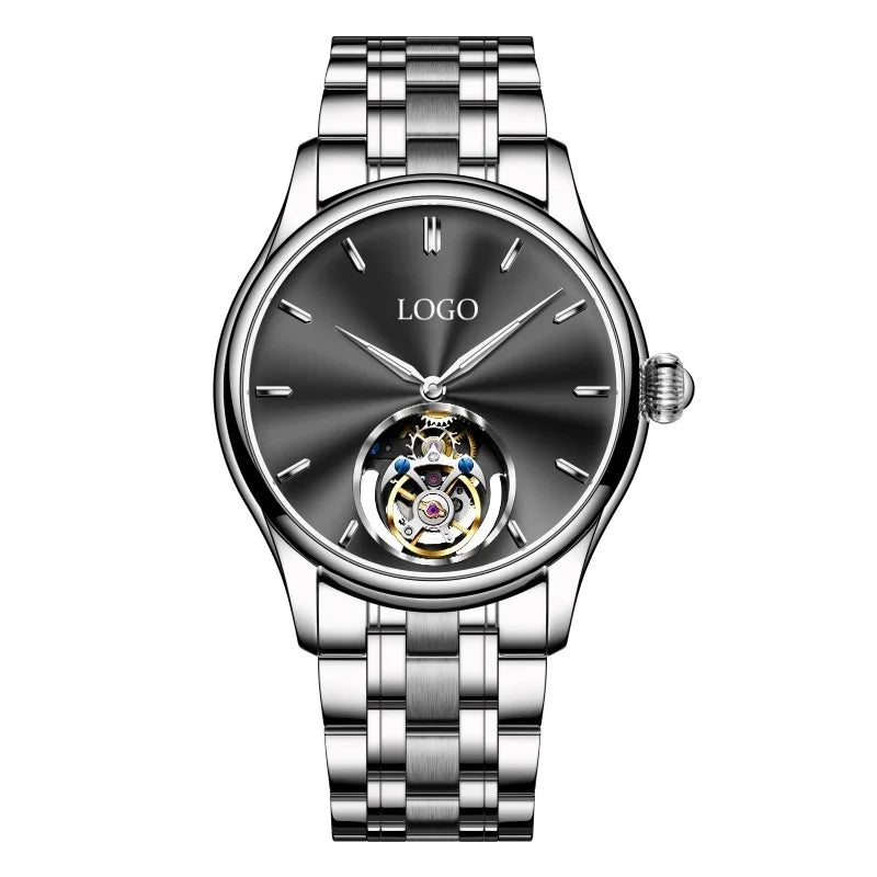 Free Shipping High-Quality Men's Tourbillon Watch Classic Business Automatic Waterproof Automatic Mechanical Wrist Watches
