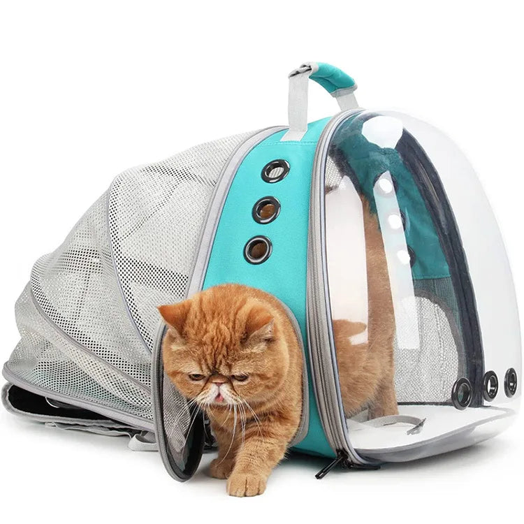 Cat Carrier Backpack Bubble Expandable Carrier Pets and Small Dogs Airline-Approved Designed for Travel Hiking Outdoor Use