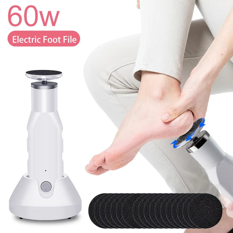 2022 New Arrival Powerful 60w Desktop Wireless Charging Electric Foot Callus Remover Foot File