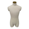 Adjustable Male Torso Mannequins Fabric Covered Half-body Man Manikin Dummies with Removable Shoulder Pad for Clothes Display