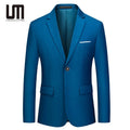 Liu Ming Latest Design Arrivals Autumn Fashion Men Casual Suit Jacket Business Coat Plus Size 6XL Blazer Single Breasted