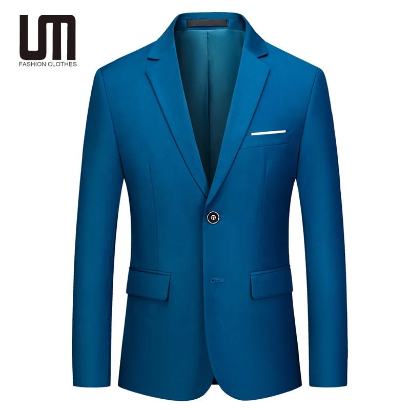 Liu Ming Latest Design Arrivals Autumn Fashion Men Casual Suit Jacket Business Coat Plus Size 6XL Blazer Single Breasted