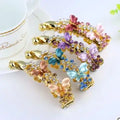Fashion Vintage Women Banana Hair Clip Claw Holder Butterfly Resin Hairpin Ponytail Decor Gift