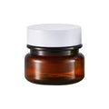 Wholesale Stock Products 30ml Cosmetic Plastic Amber Green Cream Jar With White Black Lid