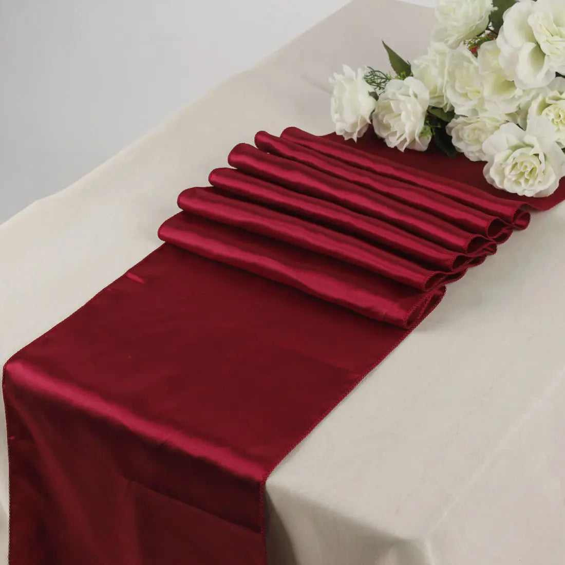 Satin Decorations Green Table Runner Flag Scene Customization Color Ding Silk Scarf Chair for Wedding Party