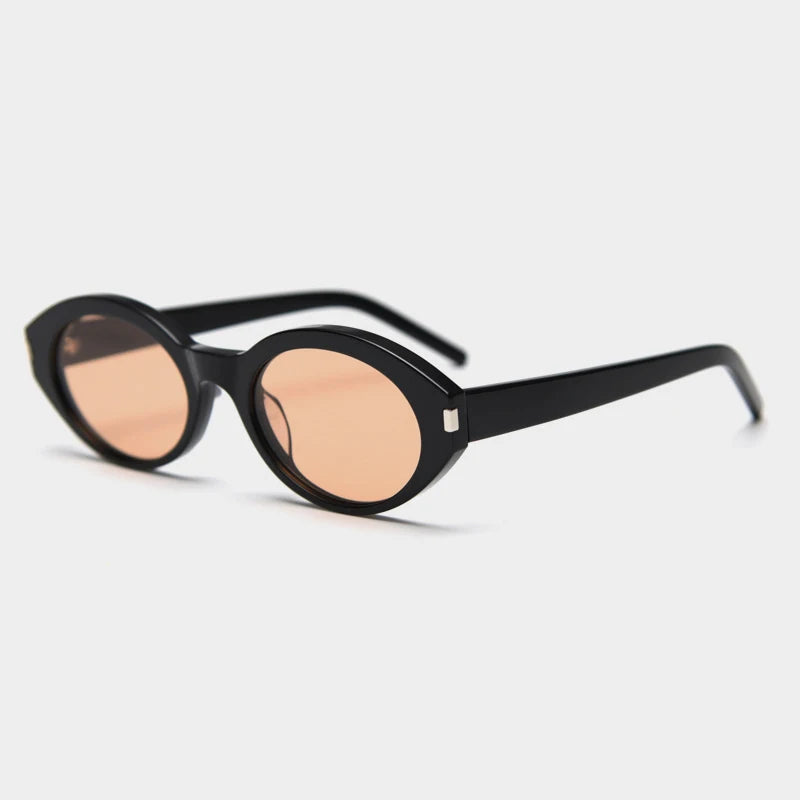 High Quality Sunglasses Uv400 Custom Logo Polarized Sunglasses 2026 Trendy Retro Oval Acetate Sunglasses
