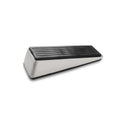 Roeasy Zinc Alloy & Rubber Durable Modern Hotel Use Door Stopper with Satin Nickel Finish and Black Rubber Cylindrical Design