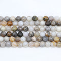 Natural Matte Frosted Bamboo Leaf Agate Healing Crystal Gemstone High Quality JOYFFO Brand Loose Beads Jewelry DIY