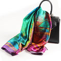Wholesale Hot Sales in Europe and America Luxury Silk Printed Scarves 100% Satin Silk Hijab Scarf Women Head Satin Scarves