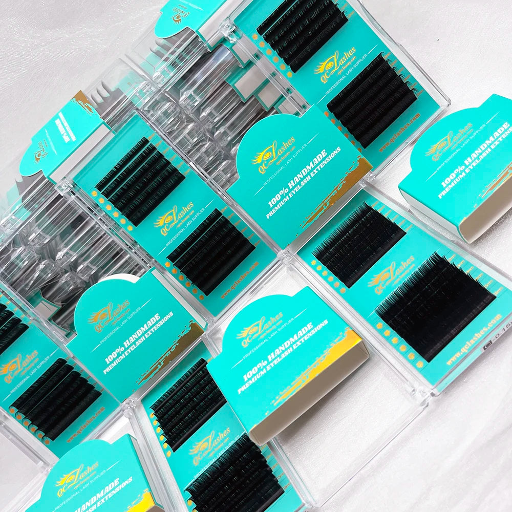 Korea Handmade Premium Individual Mega Volume Extensions Premium PBT Cashmere Lash Trays Matte Customizable Private Logo