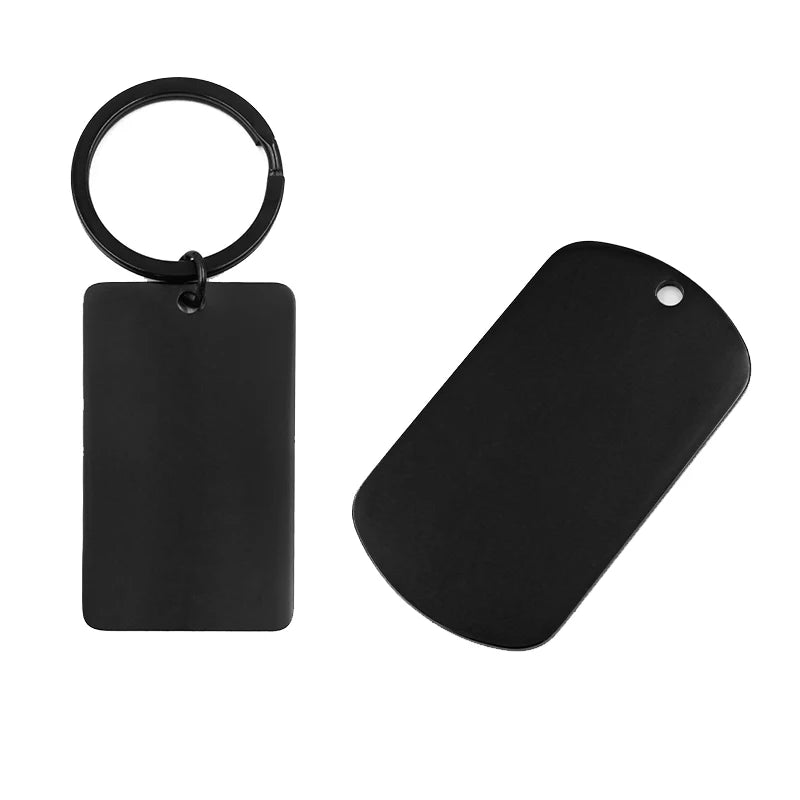 Custom Laser Engraved Sublimation Blank DIY Name Metal Dog Id Tags Polished Stainless Steel Dog Pet Tag Stainless Black
