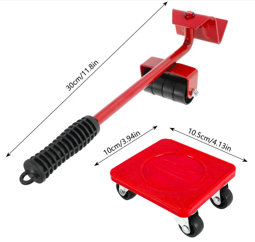 L-HT200 LISCA Furniture Mover Set Transport Lifter 360 Degree Rotation with Universal Wheel Heavy Stuffs Moving Wheel Roller Bar