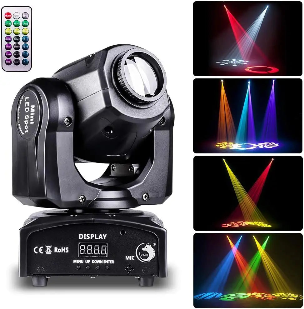 U`King 50w Gobo Black Shell Stage Light Remote Shaking Head LED DMX Dj Disco Led Beam Party Stage Light