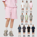 280GSM Cotton Polyester Terry Summer Athleisure Drawstring Cargo Breathable Unisex Shorts Men