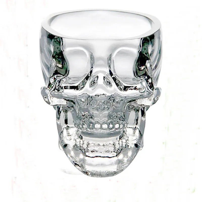 Modern Head Shot Design Wine Glass Transparent Metal and Crystal Whisky Glass for Drinkware Beer and Whisky Home Use
