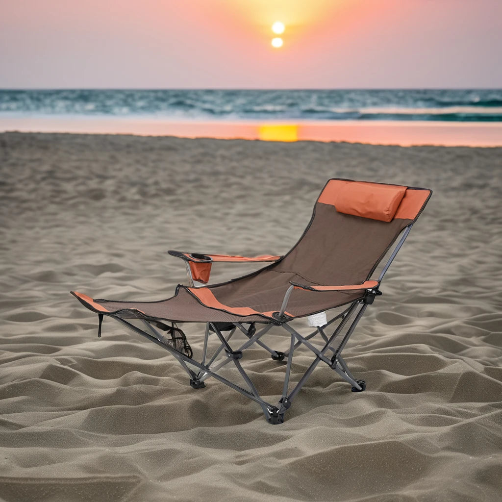Customizable Logo Portable Folding Double Camping Chair Modern Oxford Fabric Tent Outdoor Beach Park Fishing Leisure Metal