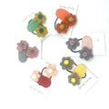 Custom Cute Frangipani Flower Hair Clips for Kids Girls Metal Hair Tie Crochet Hair Band with Clip Hair Decoration Accessory