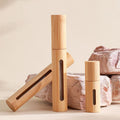 Cosmetic Fragrance Oil Perfume Rollon Essential Oil Custom Package 10ml Roller Wood Bottle 5ml Roll on Bamboo Lid Glass Bottle
