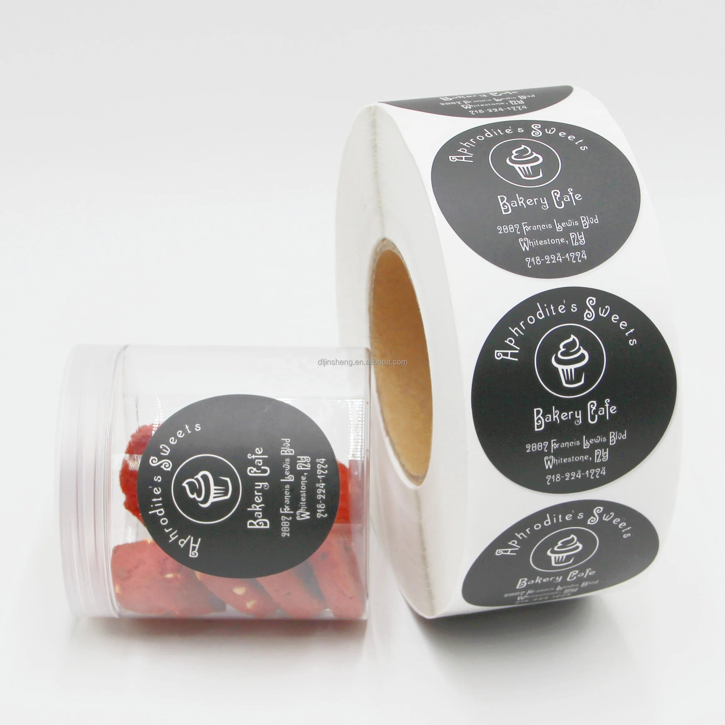 2 Inch Round Label Customize Stickers Cake Box Labels Adhesive Art Paper Matte Lamination Sticker for Bread Cake Packaging