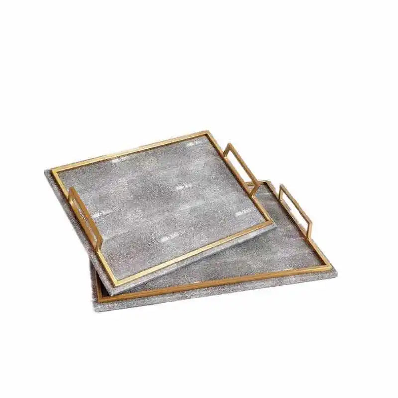 Luxury Classic Single Tier Wood Storage Serving Food Fruit Tray for Living Room Tableware