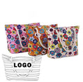 Custom logo Wholesale New Fashion College Style Cute Floral Casual One-Shoulder  Large Travel Bag Beach Duffle Bag for Woman
