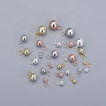 Hot Sales 925 Sterling Silver Rose Gold Plated Round Ball Drop Spacer Bead Charms Pendant for Jewelry Making