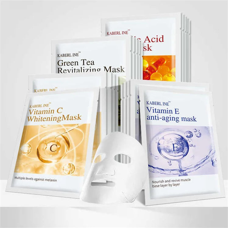 OEM Custom Anti-Aging Korean Skin Care Collagen Facial Masks Organic Moisturizer Whitening Crystal Knit Material