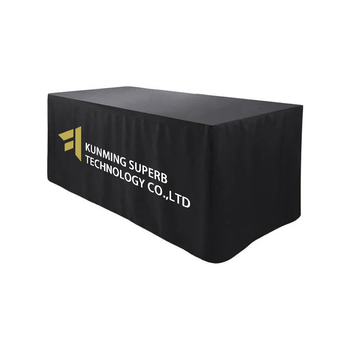 Custom Fitted Table Cloth Tight Logo 6ft Printed Promotion Table Cover for Advertising