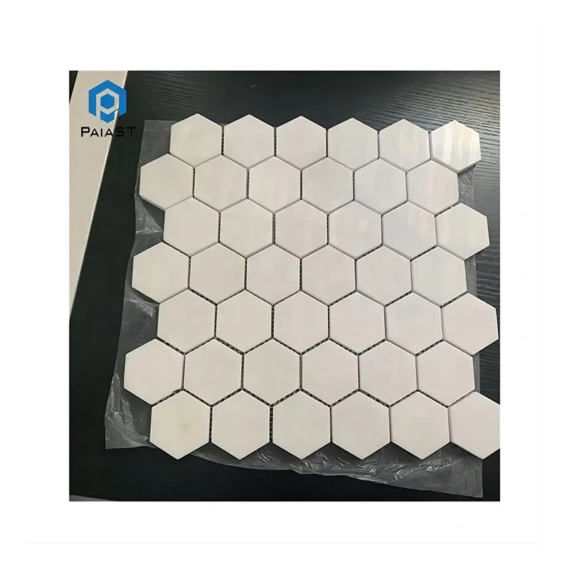 Honeycomb Shape Polished White Marble Mosaic Parquet Floor Tile for Interior Wall and Hotel Use
