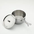 Campingmoon Best Quality Camping Kitchenware Cooking Pot Aluminum Alloy Stainless Steel Non Stick Cookware Sets with Handle