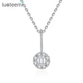 LUOTEEMI Zircon New Necklace Iced Out Custom Chain Crystal Woman Fashion Trendy Cz Cubic Diamond Pendant