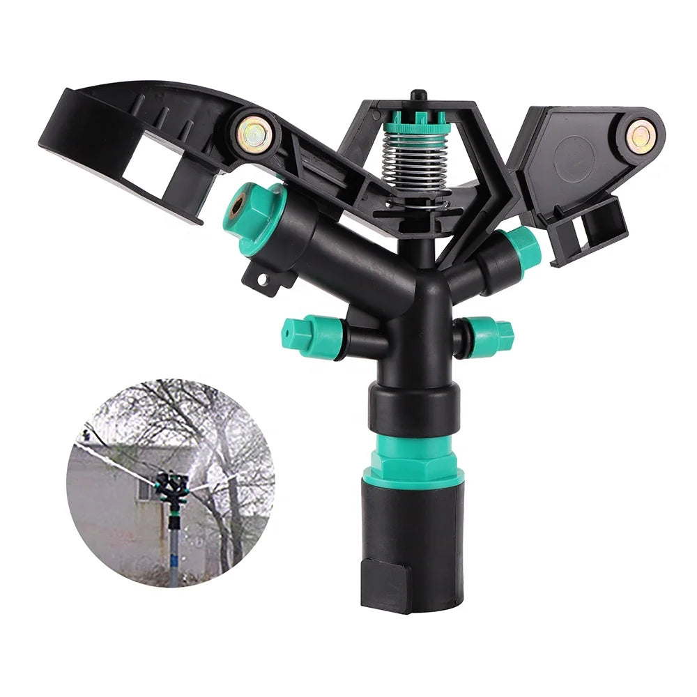 1 Inch Female 360 Degree Impact Sprinkler Gun Garden Lawn Agriculture Farm Watering Irrigation Rain Gun