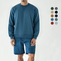 Premium Custom Logo 360G Cotton Crewneck Sweatshirt and Shorts 2 Pieces Leisure Sweat Suit Unisex Tracksuits