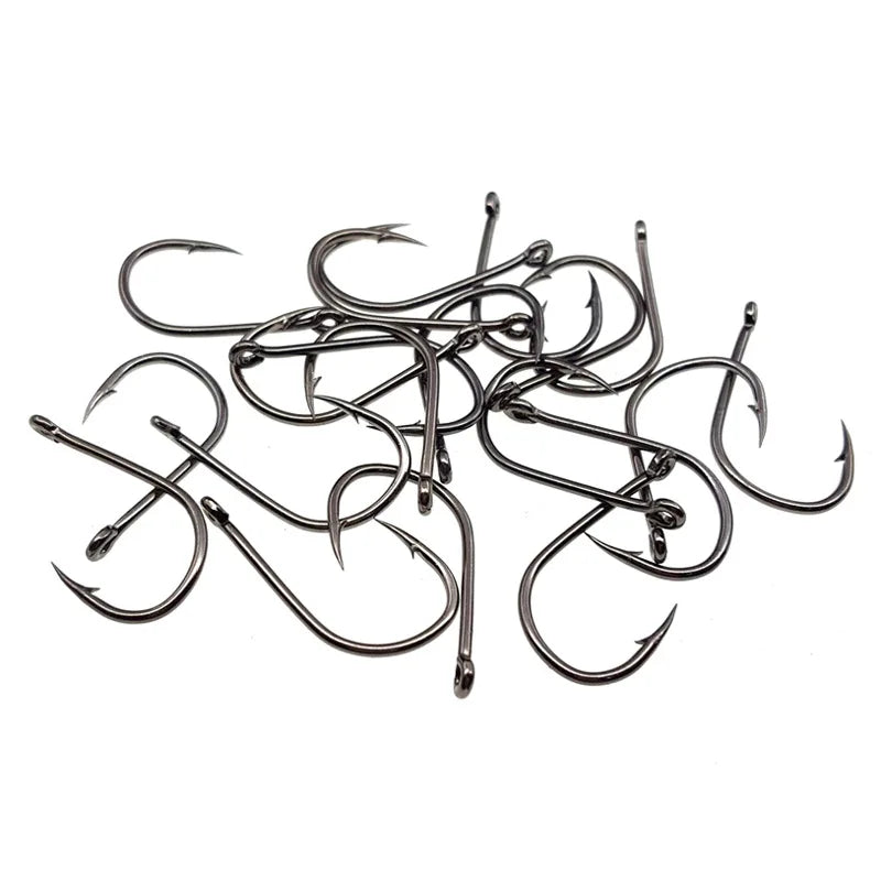 Fishhook High Carbon Steel Barbed Hook Saltwater Fishing Hooks 3#-12# Fishing Accessories Durable Metal Fishing Hooks
