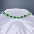 Hot Sell Personalized Femme 925 Sterling Silver Natural Diopside Gem Stone Bracelet