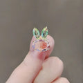 Sweet Cute Rabbit Butterfly Flower Crystal Brooches Exquisite Women Girls Boutique Small Badges Pin Handbag Cloth Accessories