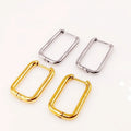 Fashion Stainless Steel Jewelry Findings Rectangle Earring Hook 18k Gold Plating DIY Jewelry Accessories
