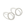CZ Circle Minimalist S925 Sterling Silver Huggie Stud Earrings for Women Girls Trendy Diamond Zircon for Anniversary Party Gift