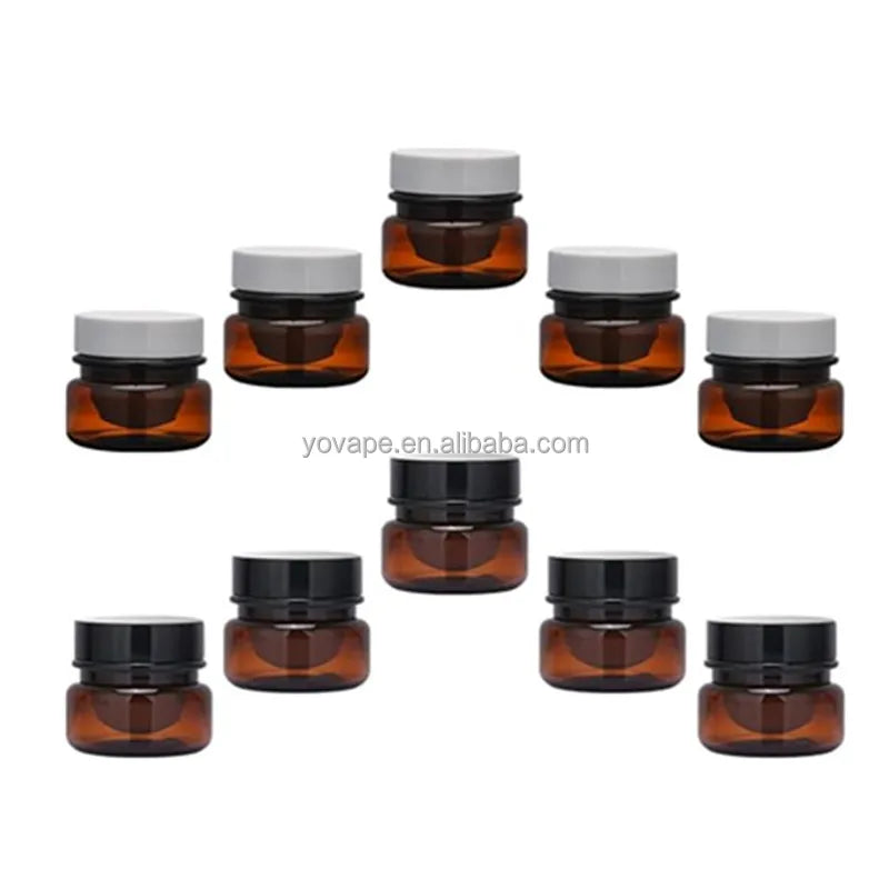 Luxurious Cosmetic Container 30 g 30 ml 60 g 60ml 2 Oz Makeup Thick Cream Skin Care Gel Double Layer Amber Jar for Body Butter